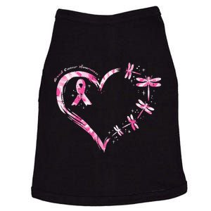 Breast Cancer Heart Dragonflies Awareness Doggie Tank