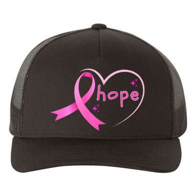 Breast Cancer Hope Ribbon Heart 2024 Awareness Hope Yupoong Adult 5-Panel Trucker Hat