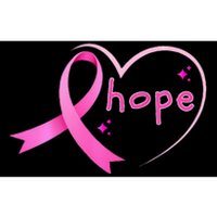 Breast Cancer Hope Ribbon Heart 2024 Awareness Hope Bumper Sticker