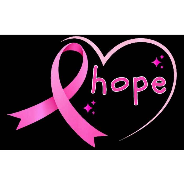 Breast Cancer Hope Ribbon Heart 2024 Awareness Hope Bumper Sticker