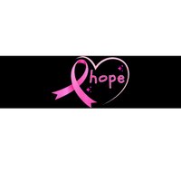 Breast Cancer Hope Ribbon Heart 2024 Awareness Hope Bumper Sticker