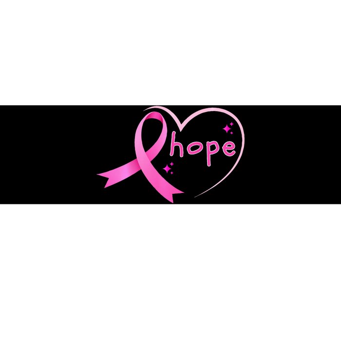 Breast Cancer Hope Ribbon Heart 2024 Awareness Hope Bumper Sticker