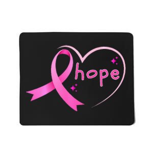 Breast Cancer Hope Ribbon Heart 2024 Awareness Hope Mousepad