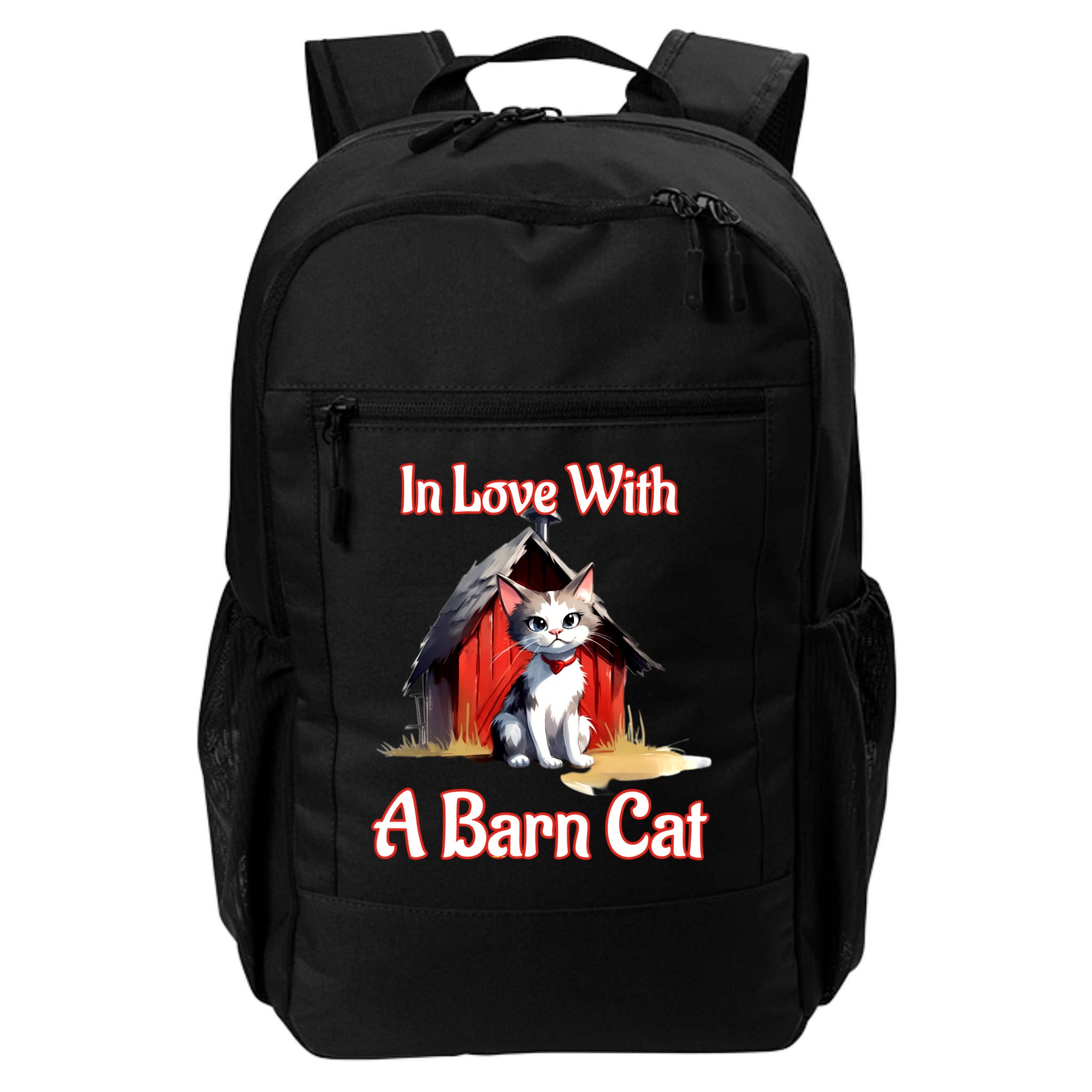 Barn Cat In Love With Barn Cat Funny Cat Lovers Design  Backpack