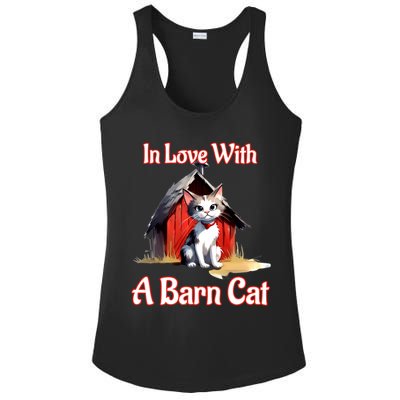Barn Cat In Love With Barn Cat Funny Cat Lovers Design  Ladies PosiCharge Competitor Racerback Tank