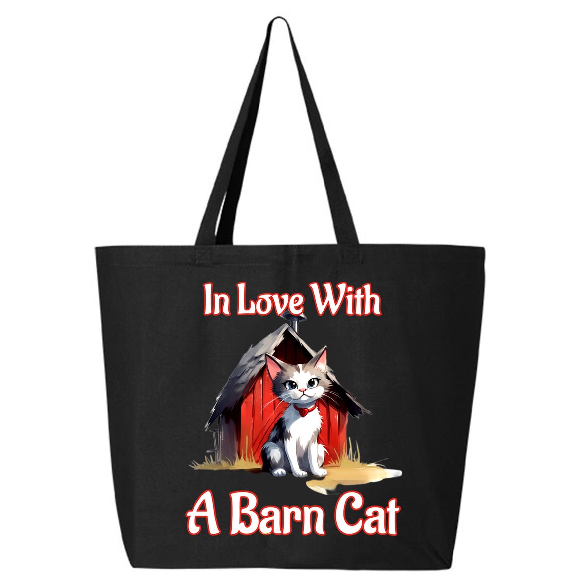 Barn Cat In Love With Barn Cat Funny Cat Lovers Design  25L Jumbo Tote