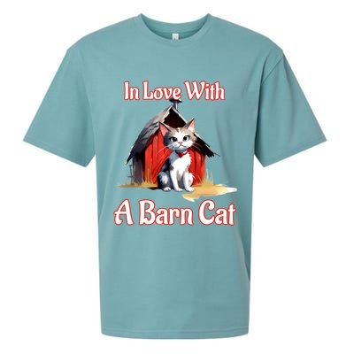 Barn Cat In Love With Barn Cat Funny Cat Lovers Design  Sueded Cloud Jersey T-Shirt