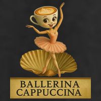 Ballerina Cappuccina Italian Brainrot Meme Ballerina 7 Panel Mesh Trucker Snapback Hat