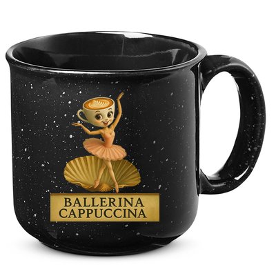Ballerina Cappuccina Italian Brainrot Meme Ballerina 15oz Campfire Ceramic Mug
