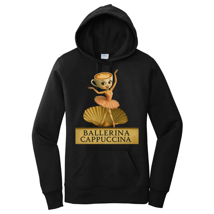 Ballerina Cappuccina Italian Brainrot Meme Ballerina Women's Pullover Hoodie