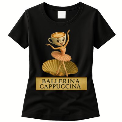Ballerina Cappuccina Italian Brainrot Meme Ballerina Womens T-Shirt