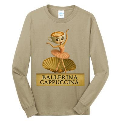 Ballerina Cappuccina Italian Brainrot Meme Ballerina Tall Long Sleeve T-Shirt