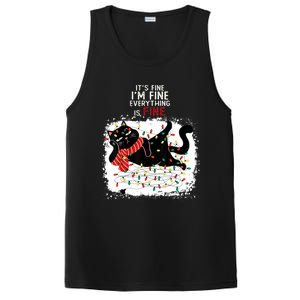 Black Cat ItS Fine IM Fine Everything Is Fine Christmas Gift PosiCharge Competitor Tank