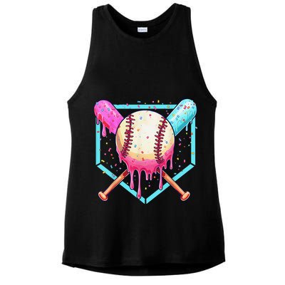 Baseball Cuteping Ice Cream Cute Baseball Season Gift Ladies PosiCharge Tri-Blend Wicking Tank
