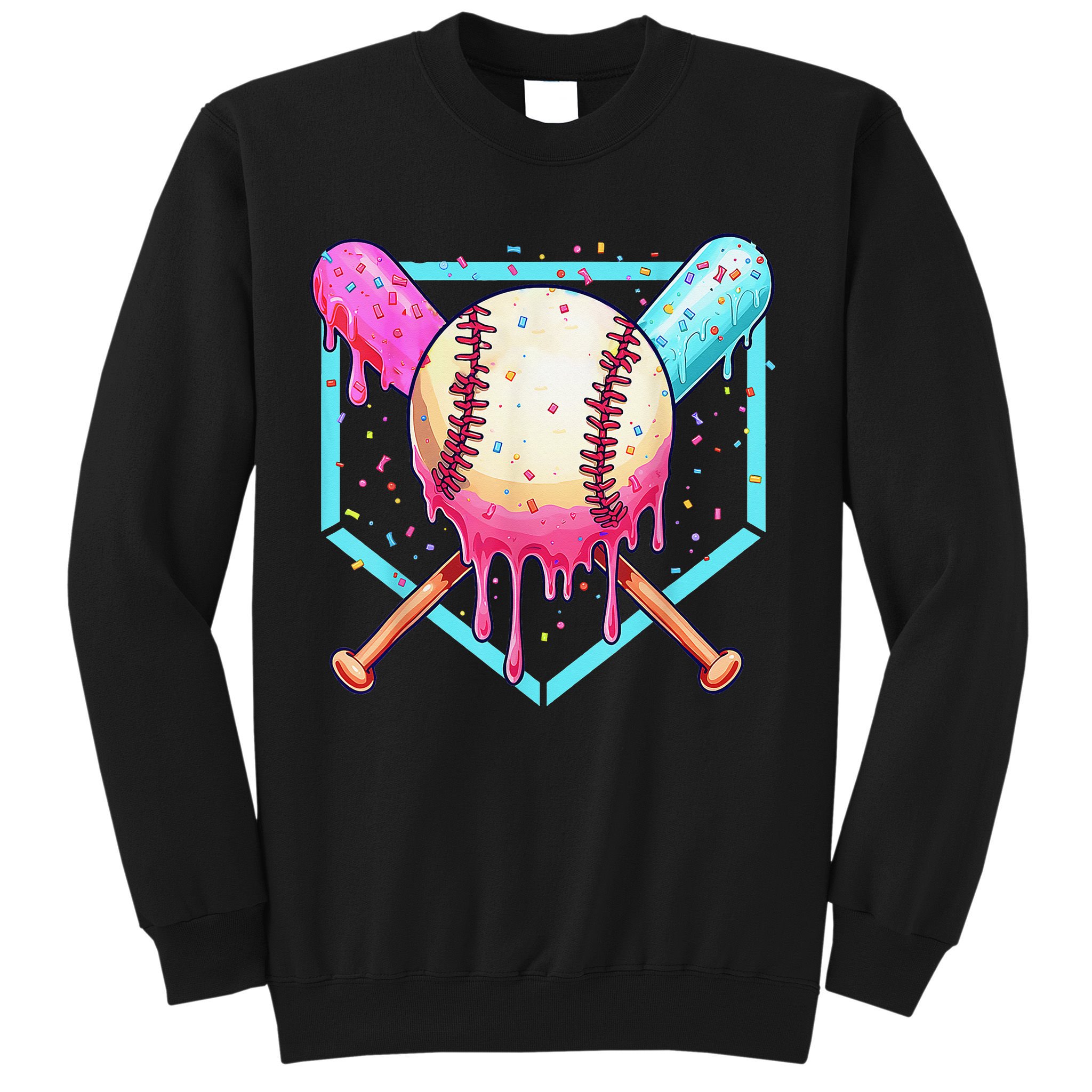 Baseball Cuteping Ice Cream Cute Baseball Season Gift Sweatshirt