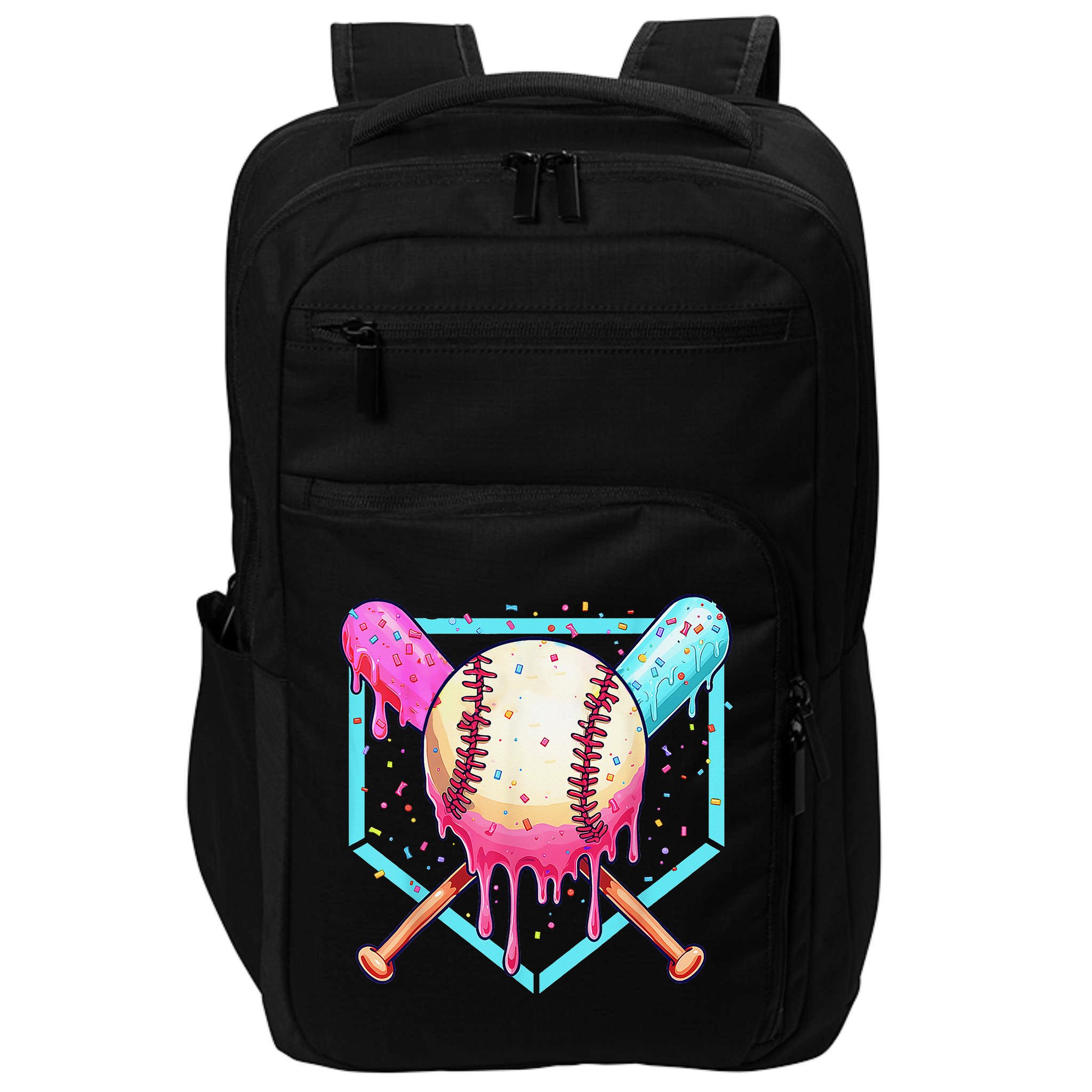 Baseball Cuteping Ice Cream Cute Baseball Season Gift Impact Tech Backpack