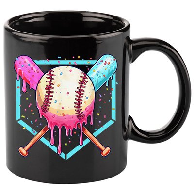 Baseball Cuteping Ice Cream Cute Baseball Season Gift 11oz C Handle Ceramic Mug