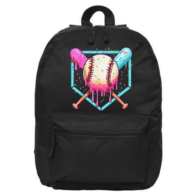 Baseball Cuteping Ice Cream Cute Baseball Season Gift 16 in Basic Backpack