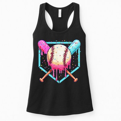 Baseball Cuteping Ice Cream Cute Baseball Season Gift Womens Tank Top