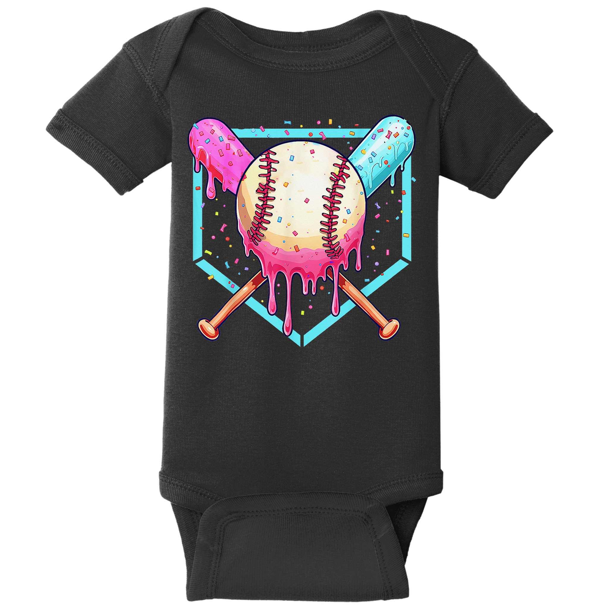 Baseball Cuteping Ice Cream Cute Baseball Season Gift Baby Bodysuit