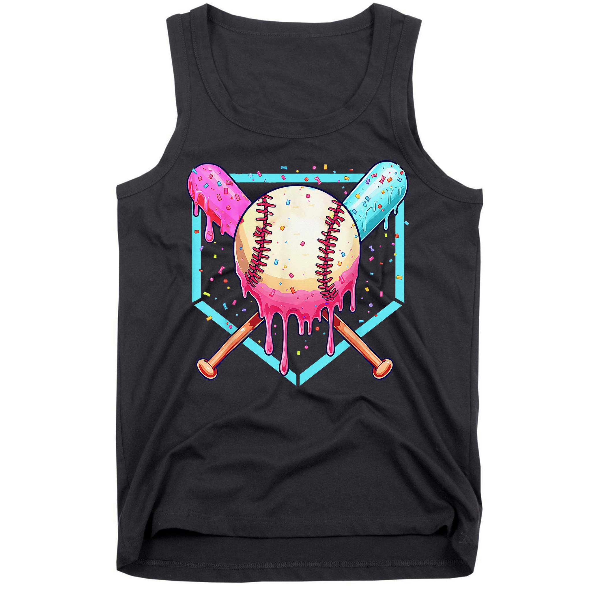 Baseball Cuteping Ice Cream Cute Baseball Season Gift Tank Top