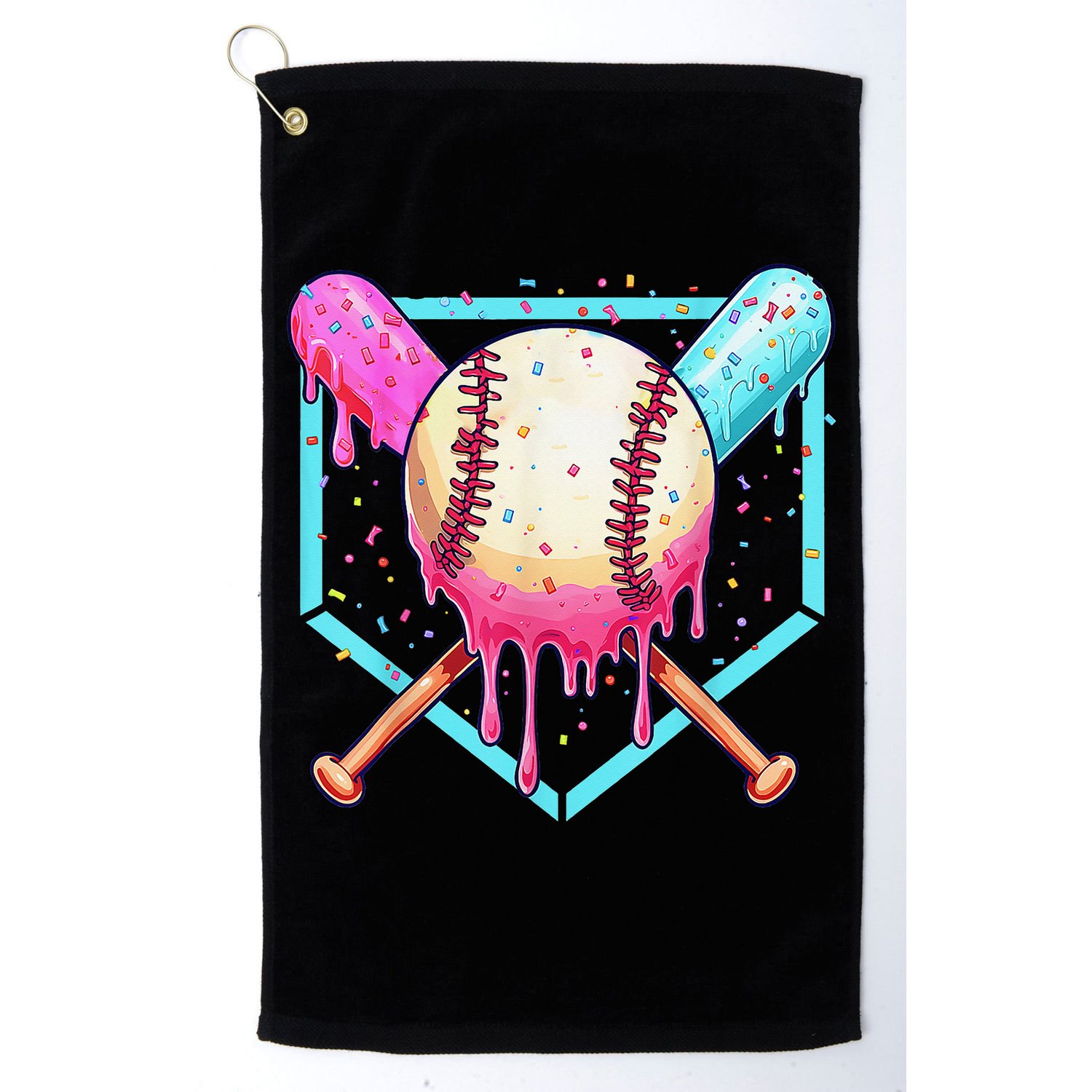 Baseball Cuteping Ice Cream Cute Baseball Season Gift Golf Towel