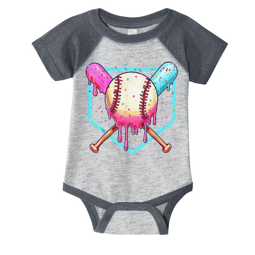Baseball Cuteping Ice Cream Cute Baseball Season Gift Infant Baby Jersey Bodysuit