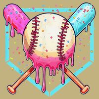 Baseball Cuteping Ice Cream Cute Baseball Season Gift Long Sleeve Shirt
