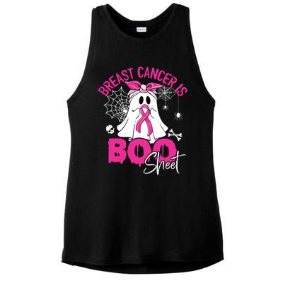 Breast Cancer Is Ghost Sheet Breast Cancer Awareness Ladies PosiCharge Tri-Blend Wicking Tank