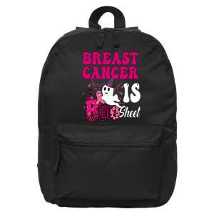 Breast Cancer Is Boo Sheet Halloween Breast Cancer Awareness 16 in Basic Backpack