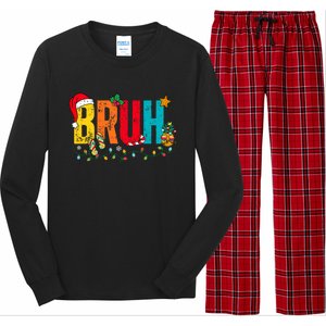 Bruh Christmas In July Summer Beach Vacation Long Sleeve Pajama Set