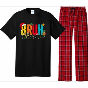 Bruh Christmas In July Summer Beach Vacation Pajama Set