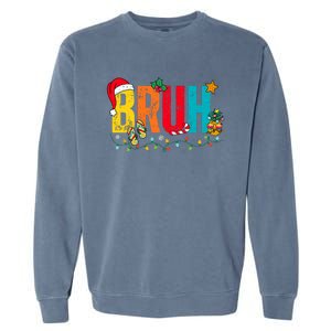 Bruh Christmas In July Summer Beach Vacation Garment-Dyed Sweatshirt