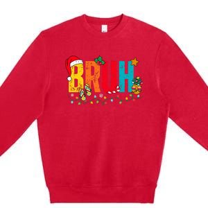 Bruh Christmas In July Summer Beach Vacation Premium Crewneck Sweatshirt