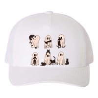 Black Cats In Ghost Costume Cute Ghost Cat Halloween Yupoong Adult 5-Panel Trucker Hat