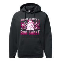 Breast Cancer Is Boo Sheet Halloween Breast Cancer Awareness Performance Fleece Hoodie