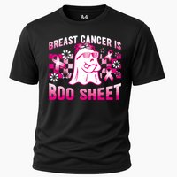 Breast Cancer Is Boo Sheet Halloween Breast Cancer Awareness Cooling Performance Crew T-Shirt