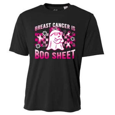 Breast Cancer Is Boo Sheet Halloween Breast Cancer Awareness Cooling Performance Crew T-Shirt