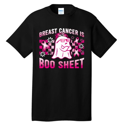 Breast Cancer Is Boo Sheet Halloween Breast Cancer Awareness Tall T-Shirt