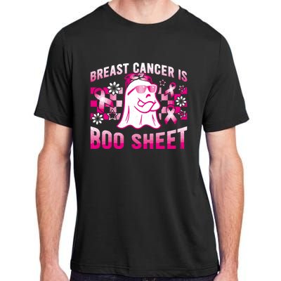 Breast Cancer Is Boo Sheet Halloween Breast Cancer Awareness Adult ChromaSoft Performance T-Shirt