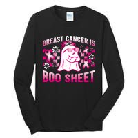 Breast Cancer Is Boo Sheet Halloween Breast Cancer Awareness Tall Long Sleeve T-Shirt