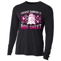 Breast Cancer Is Boo Sheet Halloween Breast Cancer Awareness Cooling Performance Long Sleeve Crew