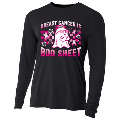 Breast Cancer Is Boo Sheet Halloween Breast Cancer Awareness Cooling Performance Long Sleeve Crew