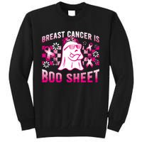 Breast Cancer Is Boo Sheet Halloween Breast Cancer Awareness Tall Sweatshirt