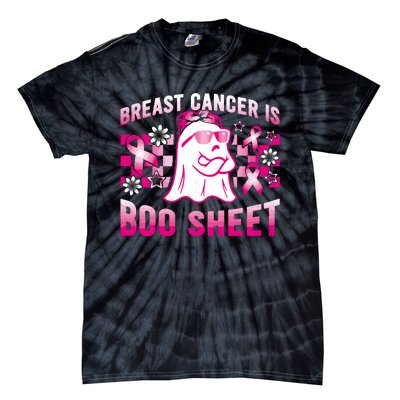 Breast Cancer Is Boo Sheet Halloween Breast Cancer Awareness Tie-Dye T-Shirt