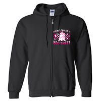 Breast Cancer Is Boo Sheet Halloween Breast Cancer Awareness Full Zip Hoodie