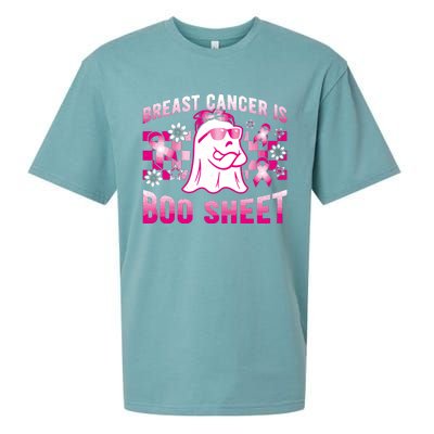 Breast Cancer Is Boo Sheet Halloween Breast Cancer Awareness Sueded Cloud Jersey T-Shirt