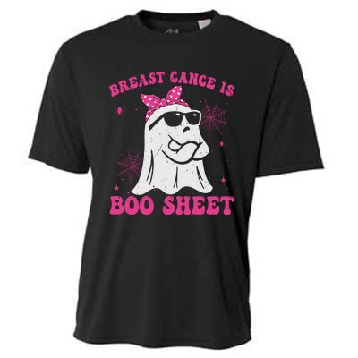 Breast Cancer Is Boo Sheet Halloween Breast Cancer Awareness Cooling Performance Crew T-Shirt