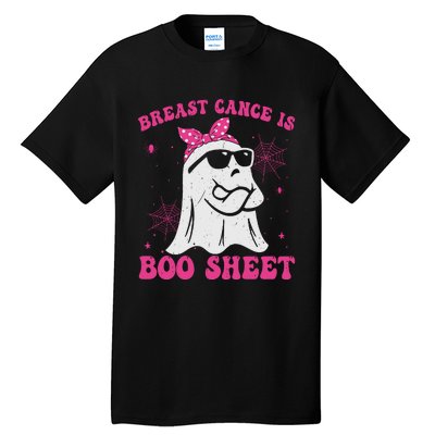 Breast Cancer Is Boo Sheet Halloween Breast Cancer Awareness Tall T-Shirt