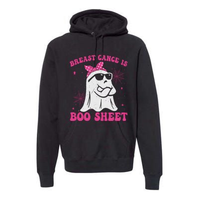 Breast Cancer Is Boo Sheet Halloween Breast Cancer Awareness Premium Hoodie